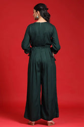 Jadegreen Rayon Slub Bandhani A-Line Kurta With Mask